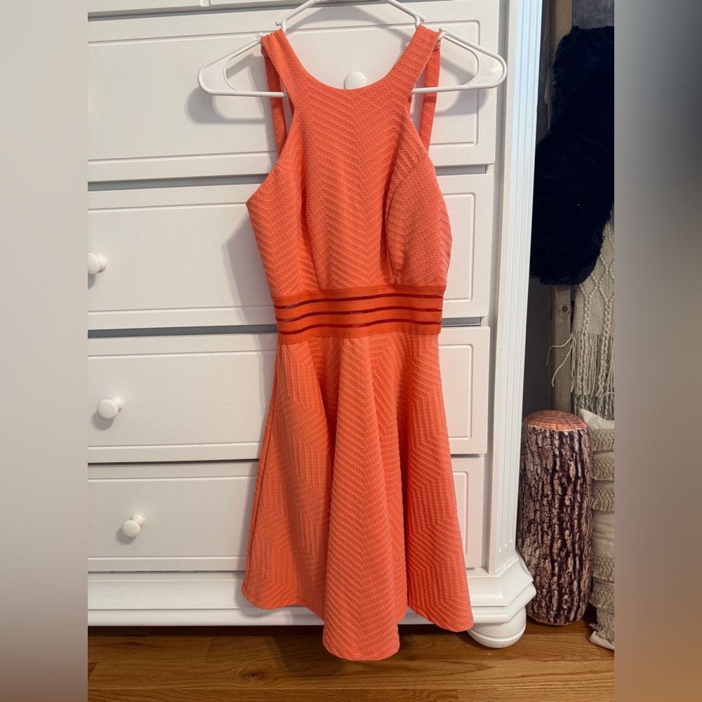 Jodi Kristopher Coral Textured Dress